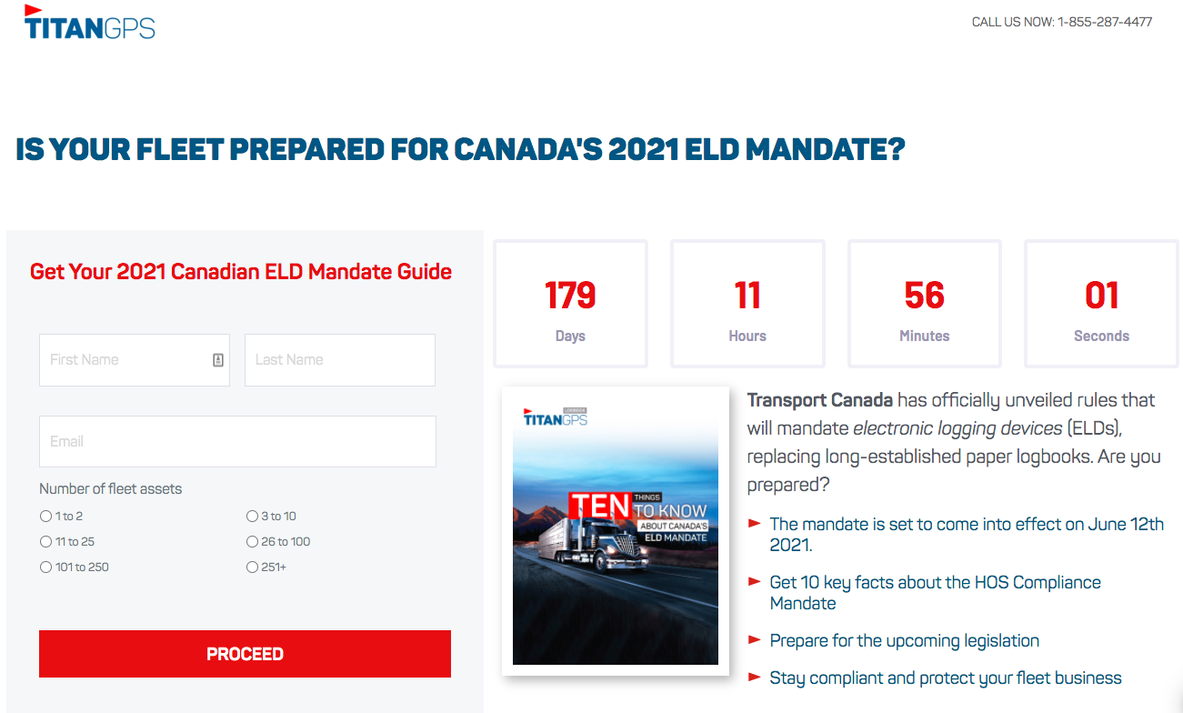 How To Create B2B SaaS Content That Converts Titan GPS: "Is your fleet prepared for Canada's 2021 ELD mandate?"